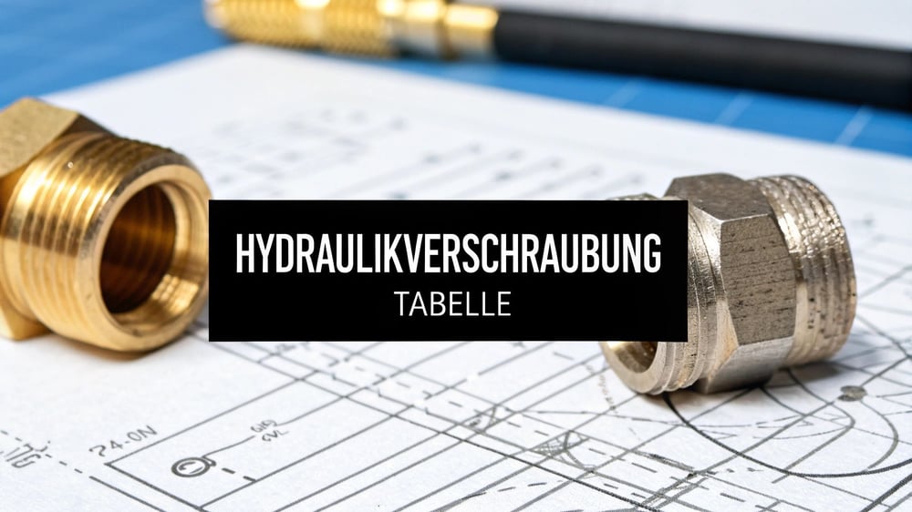 Titelbild für Hydraulikverschraubung Tabelle: Ein praxisorientierter Leitfaden für alle Normen & Größen
